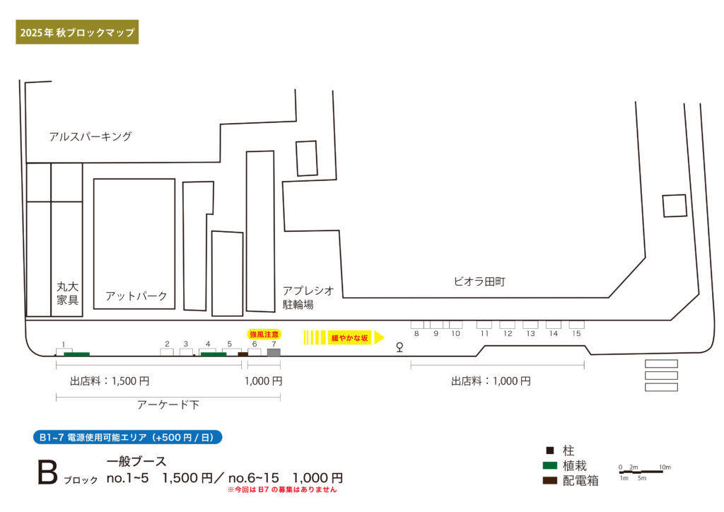 2025年秋バザール　Bブロックマップ