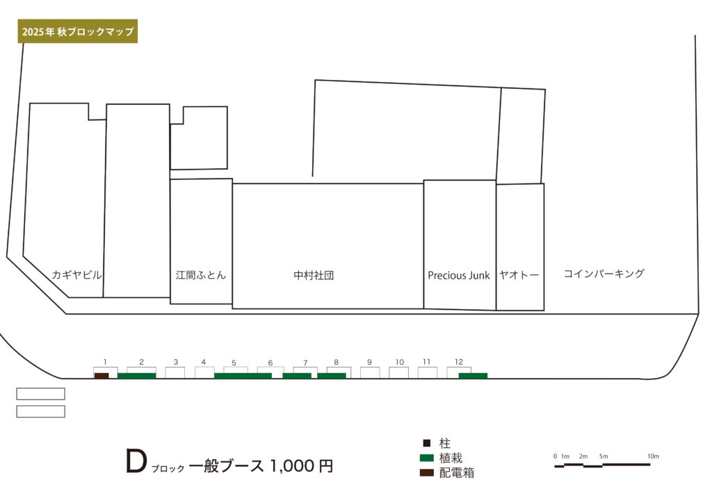 2025年秋バザール　Dブロックマップ