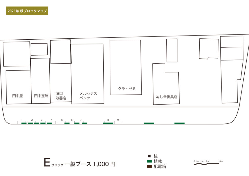 2025年秋バザール　Eブロックマップ